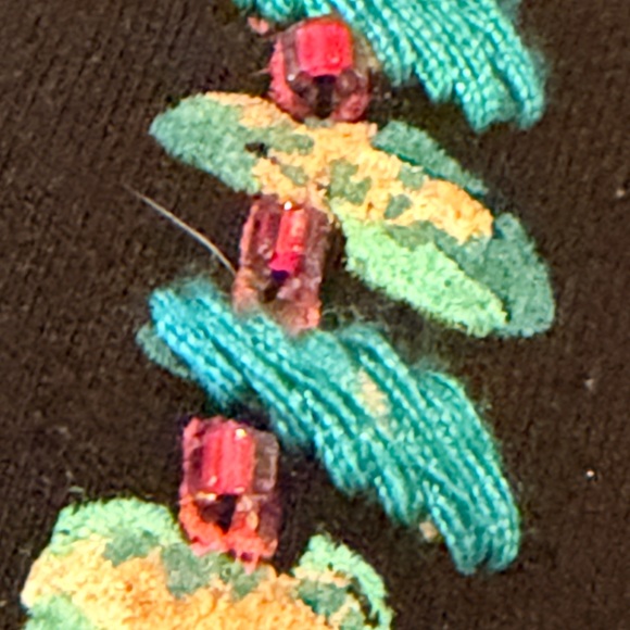 Double D Ranch Black Tee with Beaded and Embroidered embellishments. EUC - Picture 9 of 10